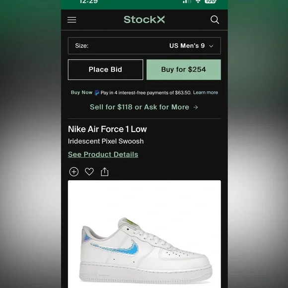 Air Force 1 Low iridescent Pixel